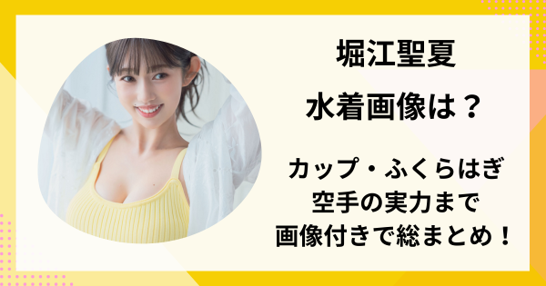 堀江聖夏の水着画像は？カップサイズ・ふくらはぎや空手の実力まで画像付きで総まとめ！